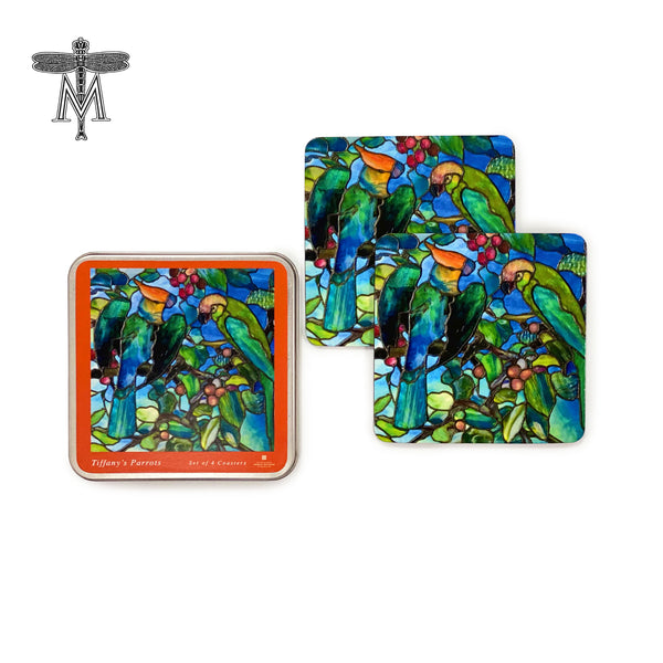 Louis C. Tiffany Coasters - Parrots